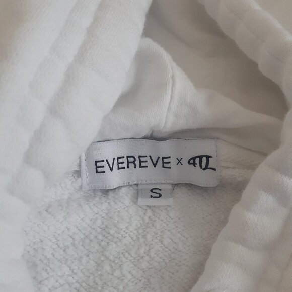 EVEREVE x 4 The Love Women's Size Small White Valuing Everyone Hooded Sweatshirt - Picture 4 of 11
